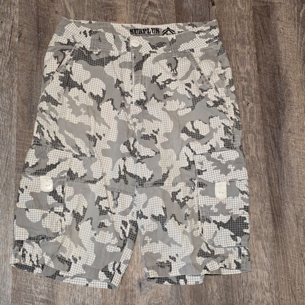 Vintage Surplus Brand City/Urban Camo Shorts Size 28 Cargo Pockets 100% Cotton